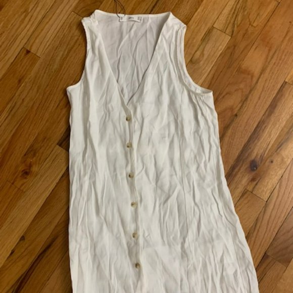 mango mng cream colored maxi dress size 2 - Picture 2 of 7